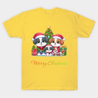 A puppy dog Christmas T-Shirt